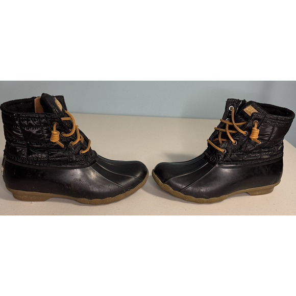 Sperry Womens 8 Rain Boot Waterproof Outdoor Quilted Saltwater Duck STD80755 - Picture 5 of 7